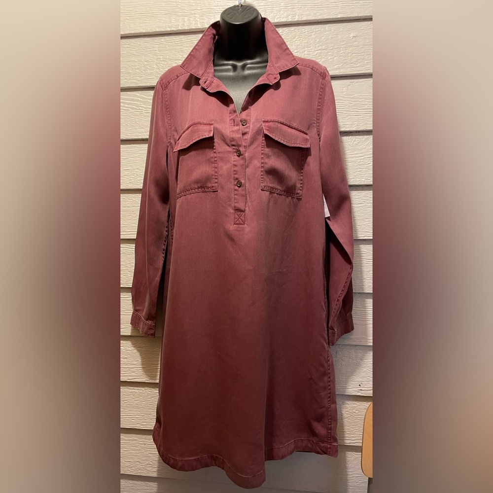 Wine Colored Shirt Dress NWT